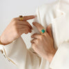 Wholesale Ring Stainless Steel Tiger's Eye Geometric Style Electroplated Unisex Jewelry