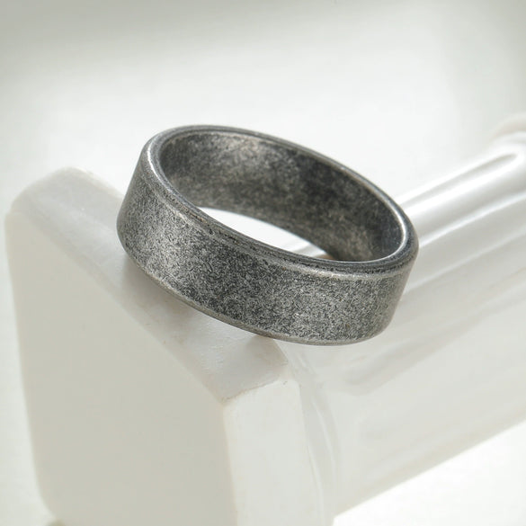 Wholesale Ring Stainless Steel U Shape Distressed Minimalist Unisex Jewelry
