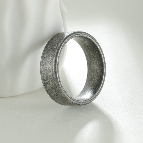 Wholesale Ring Stainless Steel U Shape Distressed Minimalist Unisex Jewelry
