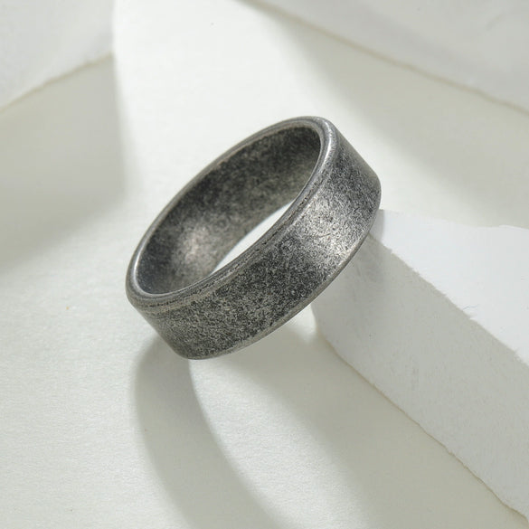 Wholesale Ring Stainless Steel U Shape Distressed Minimalist Unisex Jewelry