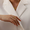 Wholesale Ring Stainless Steel Ushape Star Pendant Electroplating Women's Jewelry