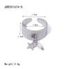 Wholesale Ring Stainless Steel Ushape Star Pendant Electroplating Women's Jewelry