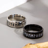 Wholesale Ring Stainless Steel Viking Style With Letters Numbers Text Electroplated