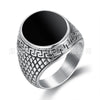 Wholesale Ring Stainless Steel Vintage Style With Letters Numbers Text And Oil Applied