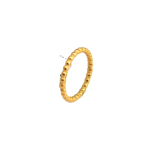 Wholesale Ring Stainless Steel Wave Round Bead Cold Style Geometry Unisex