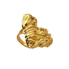 Wholesale Ring Stainless Steel Wiredrawing Heart Shape 18K Gold Plated Simple Light Luxury Fashion