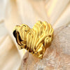 Wholesale Ring Stainless Steel Wiredrawing Heart Shape 18K Gold Plated Simple Light Luxury Fashion