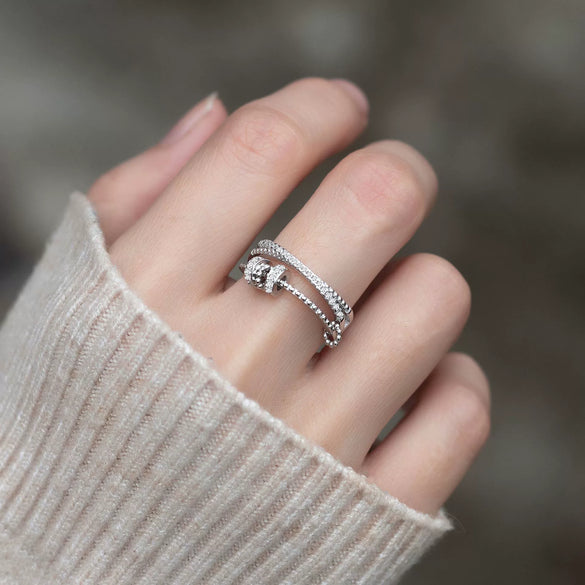 Wholesale Ring 925 Sterling Silver Cross Drop Shape Trendy Stylish Classy Adjustable