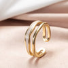 Wholesale Ring 925 Sterling Silver Doublelayer Epoxy Enamel Geometric Style Electroplated For Women
