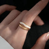 Wholesale Ring 925 Sterling Silver Doublelayer Epoxy Enamel Geometric Style Electroplated For Women