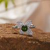 Wholesale Ring 925 Sterling Silver Flower Pattern Light Luxury Design Set With Gems For Women