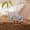 Wholesale Ring 925 Sterling Silver Flower Pattern Light Luxury Design Set With Gems For Women