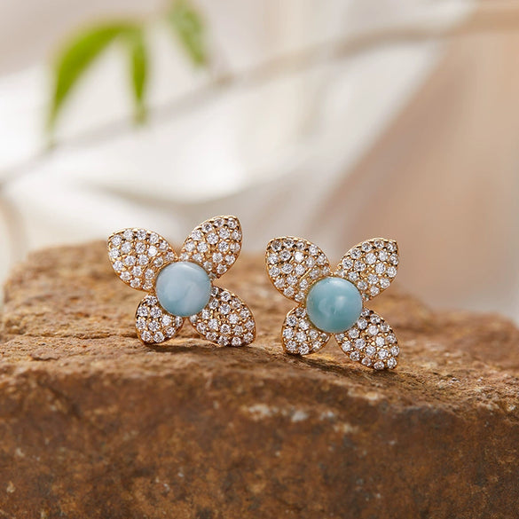 Wholesale Ring 925 Sterling Silver Flower Pattern Light Luxury Design Set With Gems For Women