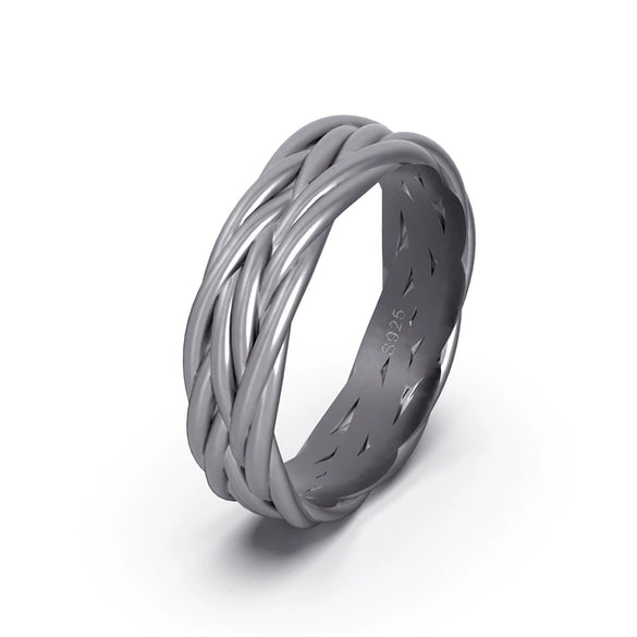 Wholesale Ring 925 Sterling Silver Geometric Electroplated