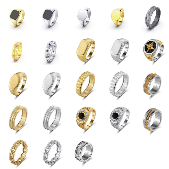 Wholesale Ring 925 Sterling Silver Geometric Electroplated