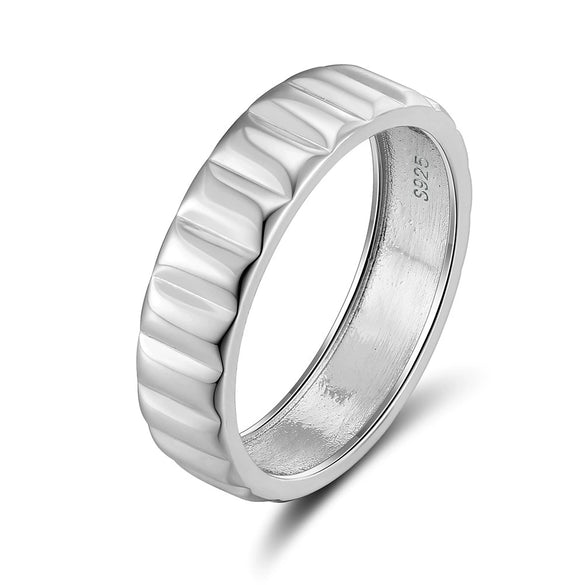 Wholesale Ring 925 Sterling Silver Geometric Electroplated