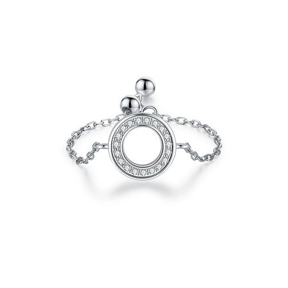 Wholesale Ring 925 Sterling Silver Geometric Hollow Microinlay Seiko Design Women's Jewelry