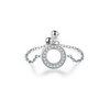 Wholesale Ring 925 Sterling Silver Geometric Hollow Microinlay Seiko Design Women's Jewelry