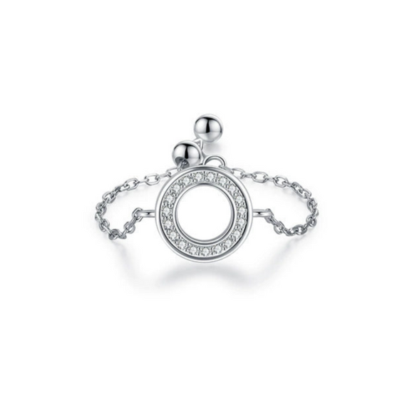 Wholesale Ring 925 Sterling Silver Geometric Hollow Microinlay Seiko Design Women's Jewelry