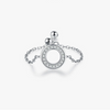 Wholesale Ring 925 Sterling Silver Geometric Hollow Microinlay Seiko Design Women's Jewelry