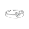 Wholesale Ring Sterling Silver Geometric Irregular Design Microinlaid Zircon Opening Adjustable Electroplated Platinum 18K Gold Unisex