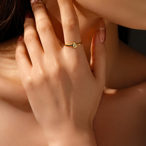 Wholesale Ring Sterling Silver Geometric Irregular Design Microinlaid Zircon Opening Adjustable Electroplated Platinum 18K Gold Unisex