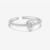 Wholesale Ring Sterling Silver Geometric Irregular Design Microinlaid Zircon Opening Adjustable Electroplated Platinum 18K Gold Unisex