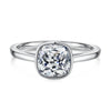 Wholesale Ring 925 Sterling Silver Geometric Light Luxury Style With Snowflake Cut Zircon And Simulation Diamond Electroplated For Women