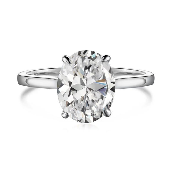 Wholesale Ring 925 Sterling Silver Geometric Light Luxury Style With Snowflake Cut Zircon And Simulation Diamond Electroplated For Women