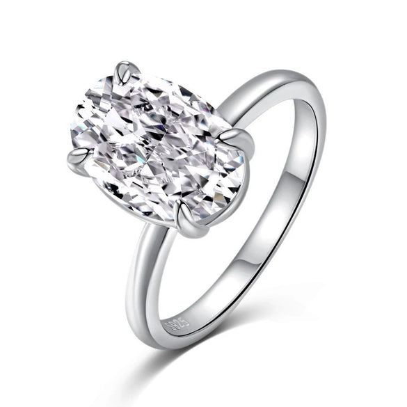 Wholesale Ring 925 Sterling Silver Geometric Light Luxury Style With Snowflake Cut Zircon And Simulation Diamond Electroplated For Women