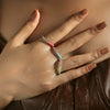 Wholesale Ring 925 Sterling Silver Geometric Micro Inlay For Women