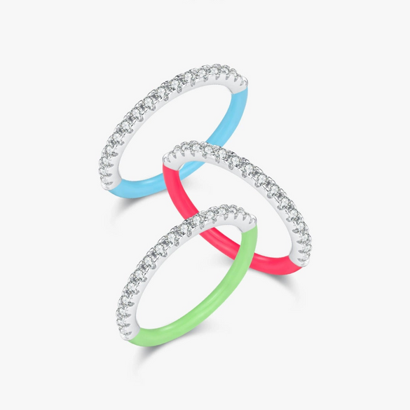 Wholesale Ring 925 Sterling Silver Geometric Micro Inlay For Women