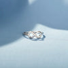 Wholesale Ring 925 Sterling Silver Geometric Pattern Inlaid Zircon