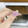 Wholesale Ring 925 Sterling Silver Geometric Style Ice Flower Cut Electroplating