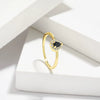 Wholesale Ring 925 Sterling Silver Geometric Water Drop Electroplated