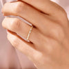 Wholesale Ring Sterling Silver Geometric Zircon Set With Diamonds Women's Simple Luxury Style