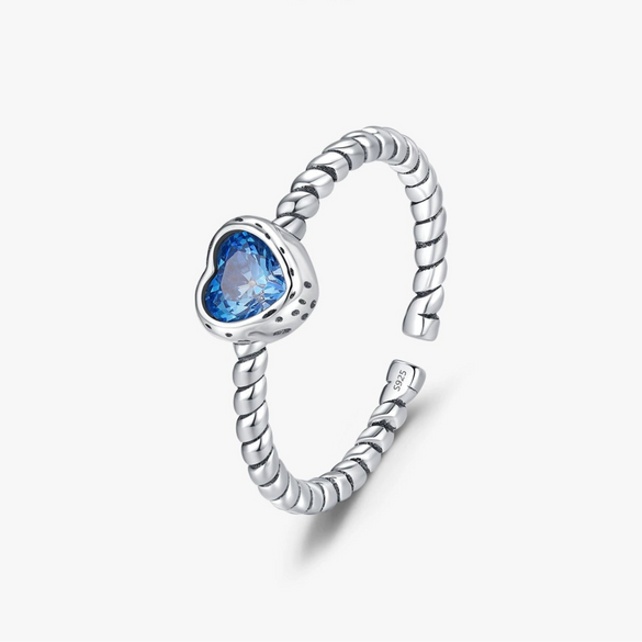 Wholesale Ring 925 Sterling Silver Heartshaped Distressed Vintage Style For Women