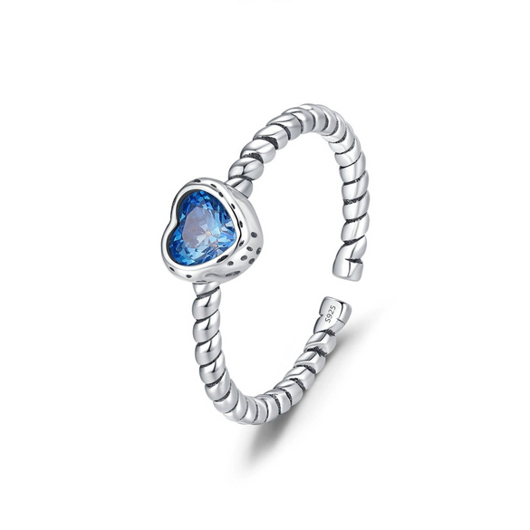 Wholesale Ring 925 Sterling Silver Heartshaped Distressed Vintage Style For Women