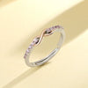 Wholesale Ring 925 Sterling Silver Infinite Love Diamondencrusted With Letters Numbers Text Simple Style