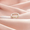 Wholesale Ring Sterling Silver Inlaid Square Zirconium Original Design Geometric Electroplated