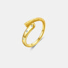 Wholesale Ring 925 Sterling Silver Irregular Geometric Electroplated Platinum 18K Gold Unisex