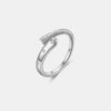 Wholesale Ring 925 Sterling Silver Irregular Geometric Electroplated Platinum 18K Gold Unisex