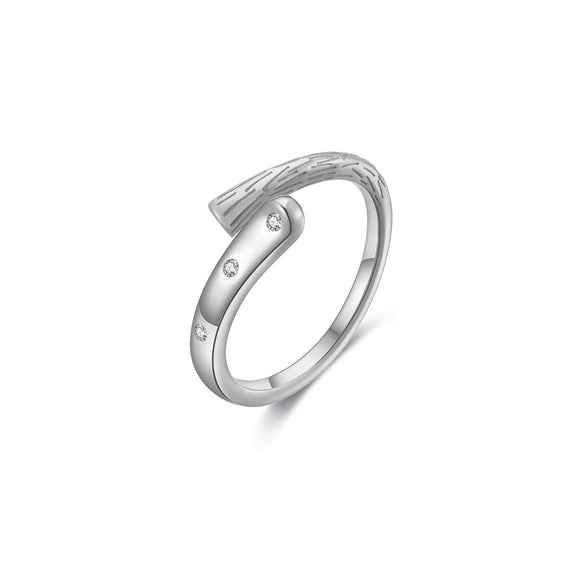 Wholesale Ring 925 Sterling Silver Irregular Geometric Electroplated Platinum 18K Gold Unisex