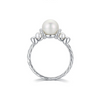 Wholesale Ring 925 Sterling Silver Literary Natural Geometric Inlaid With Pearls