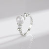 Wholesale Ring 925 Sterling Silver Literary Natural Geometric Inlaid With Pearls
