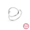 Wholesale Ring 925 Sterling Silver Microinlaid Zircon Geometric Electroplated