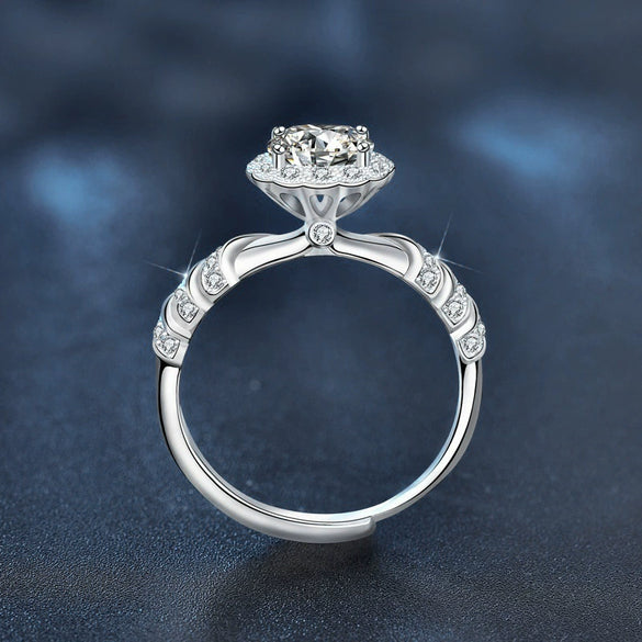 Wholesale Ring 925 Sterling Silver Moissanite Geometric Style Seiko
