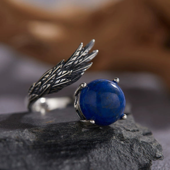 Wholesale Ring 925 Sterling Silver Natural Malachite Lapis Lazuli White Agate Animals Zodiac Design Set With Precious Stones