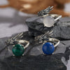 Wholesale Ring 925 Sterling Silver Natural Malachite Lapis Lazuli White Agate Animals Zodiac Design Set With Precious Stones