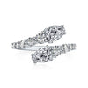 Wholesale Ring 925 Sterling Silver Pear Shaped Zircon Inlaid Electroplated Light Luxury Geometric Open Ring For Women